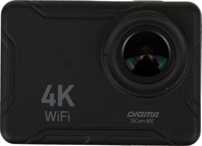 Экшн-камера Digma DiCam 80C 4K,  WiFi,  черный [dc80c]